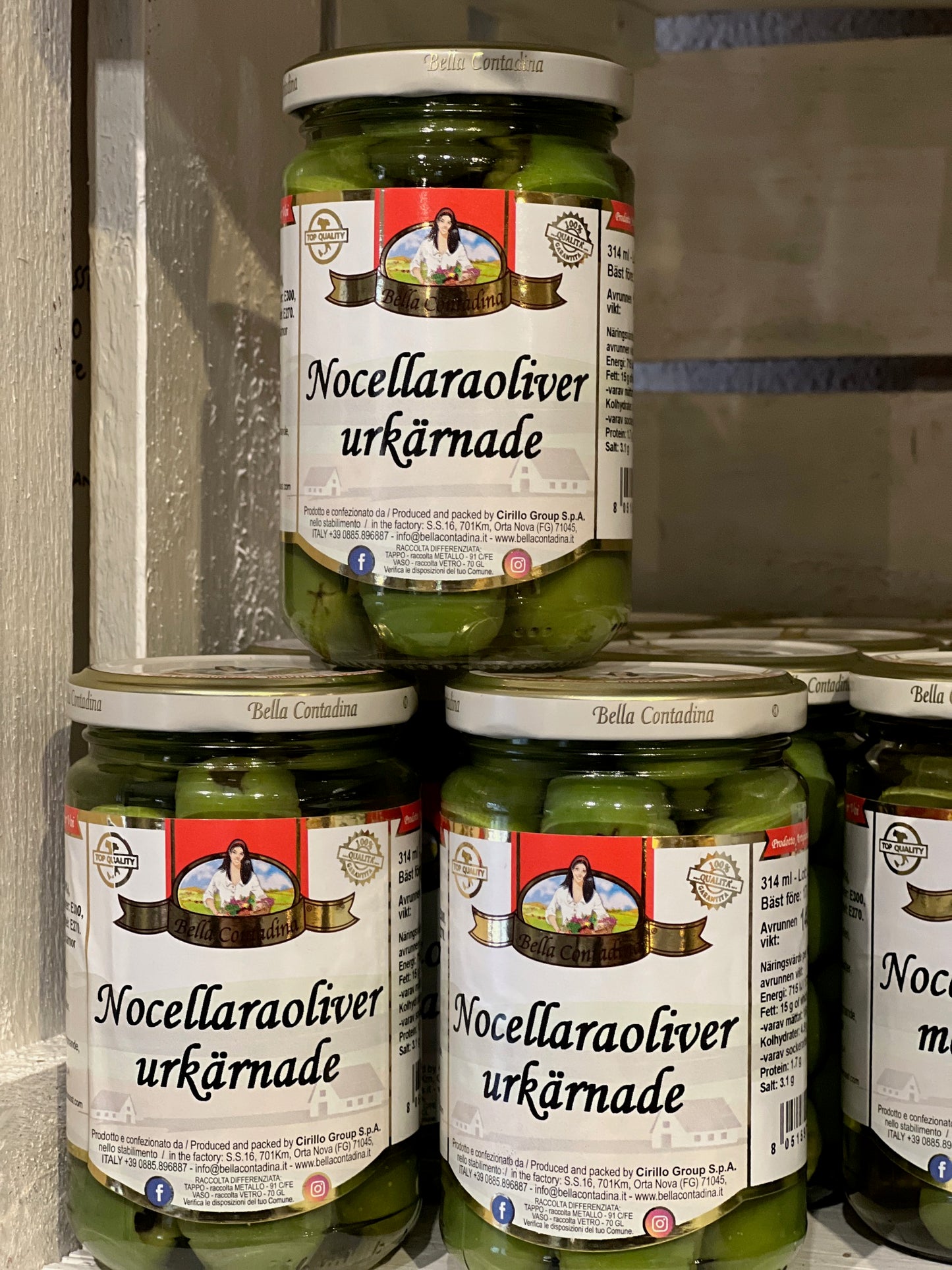 Nocellaroliver urkärnade