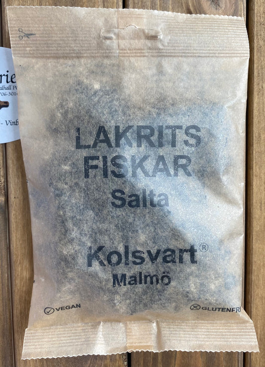 Kolsvart Lakritsfiskar – Salta
