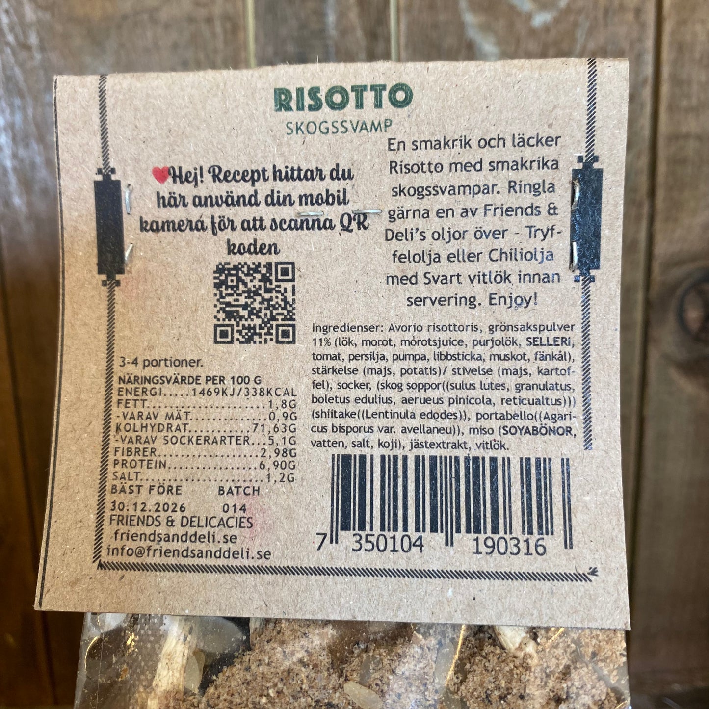 Skogssvamp Risostto -Friends & Deli